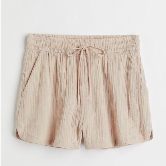 H&M Bundle of 2 Black and Tan Cotton Shorts Pull On with Pockets Women's XS - Picture 4 of 8